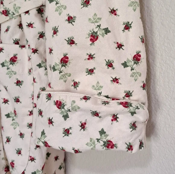 Ralph Lauren Floral Lined Robe XS/S 100% Cotton - Picture 6 of 14